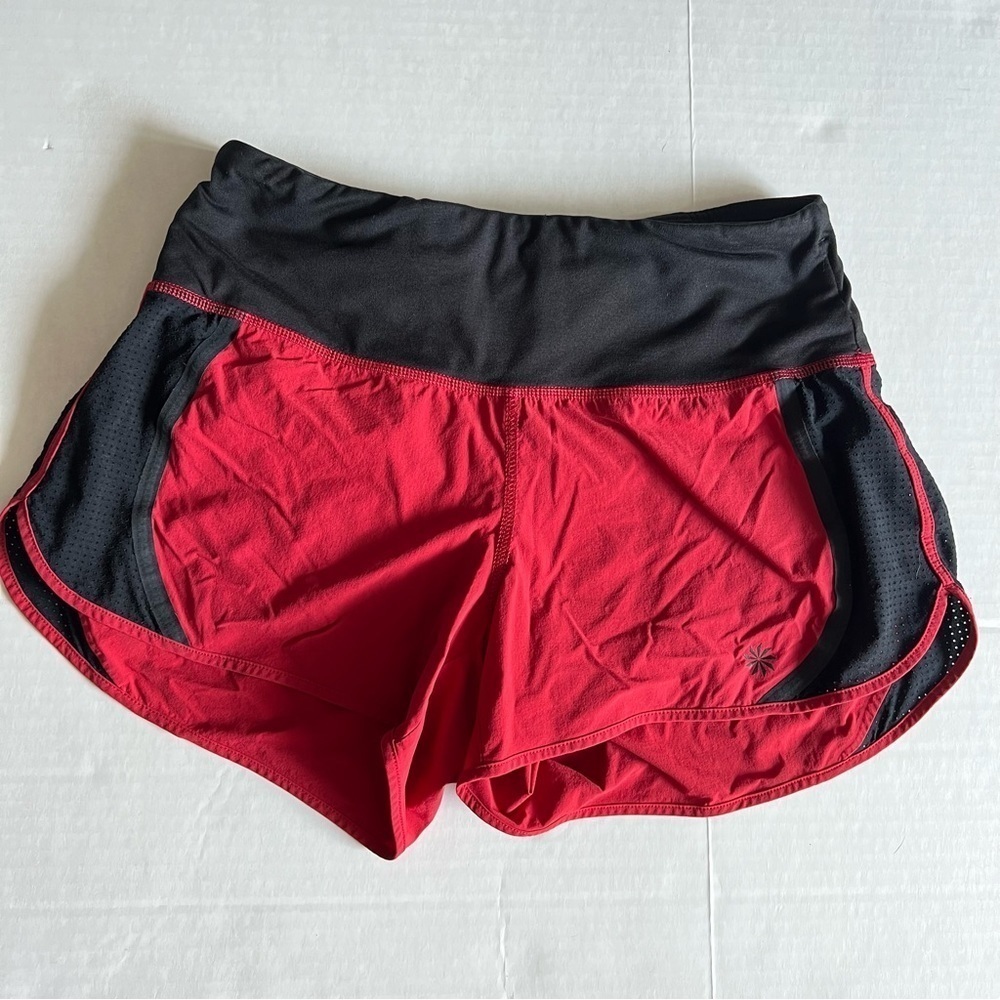 Athleta High Rise Acceleration Short 3.5” scorched chili Red black XS